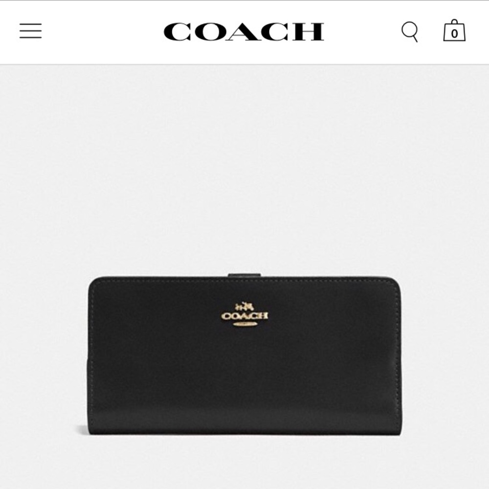 Brand New Coach Black Skinny Wallet